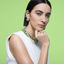 Load image into Gallery viewer, Swarovski Millenia ear cuff Single, Green, Gold-tone plated