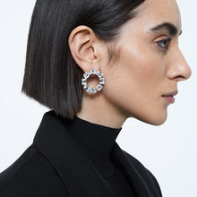 Load image into Gallery viewer, Swarovski Millenia earrings Circle, White, Rhodium plated