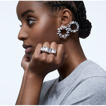 Load image into Gallery viewer, Swarovski Millenia earrings Circle, White, Rhodium plated