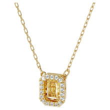 Load image into Gallery viewer, Swarovski Millenia necklace Square Swarovski Zirconia, Yellow, Gold-