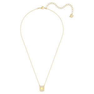 Swarovski Millenia necklace Square Swarovski Zirconia, Yellow, Gold-