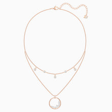 Load image into Gallery viewer, NORTH NECKLACE, WHITE, ROSE-GOLD TONE PLATED
