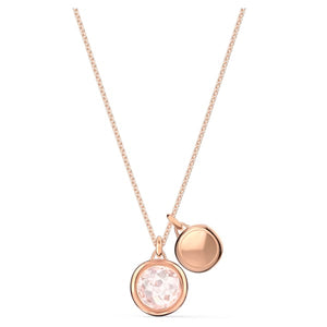 Swarovski Tahlia Double Pendant, Pink, Rose-gold tone plated